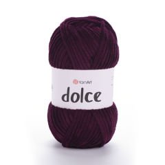 YARNART DOLCE - VELVET KNITTING YARN PLUM - 780