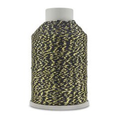 YARNART CAMELLIA NEW - LACE YARN BLACK-GOLD GLITTERY - 413