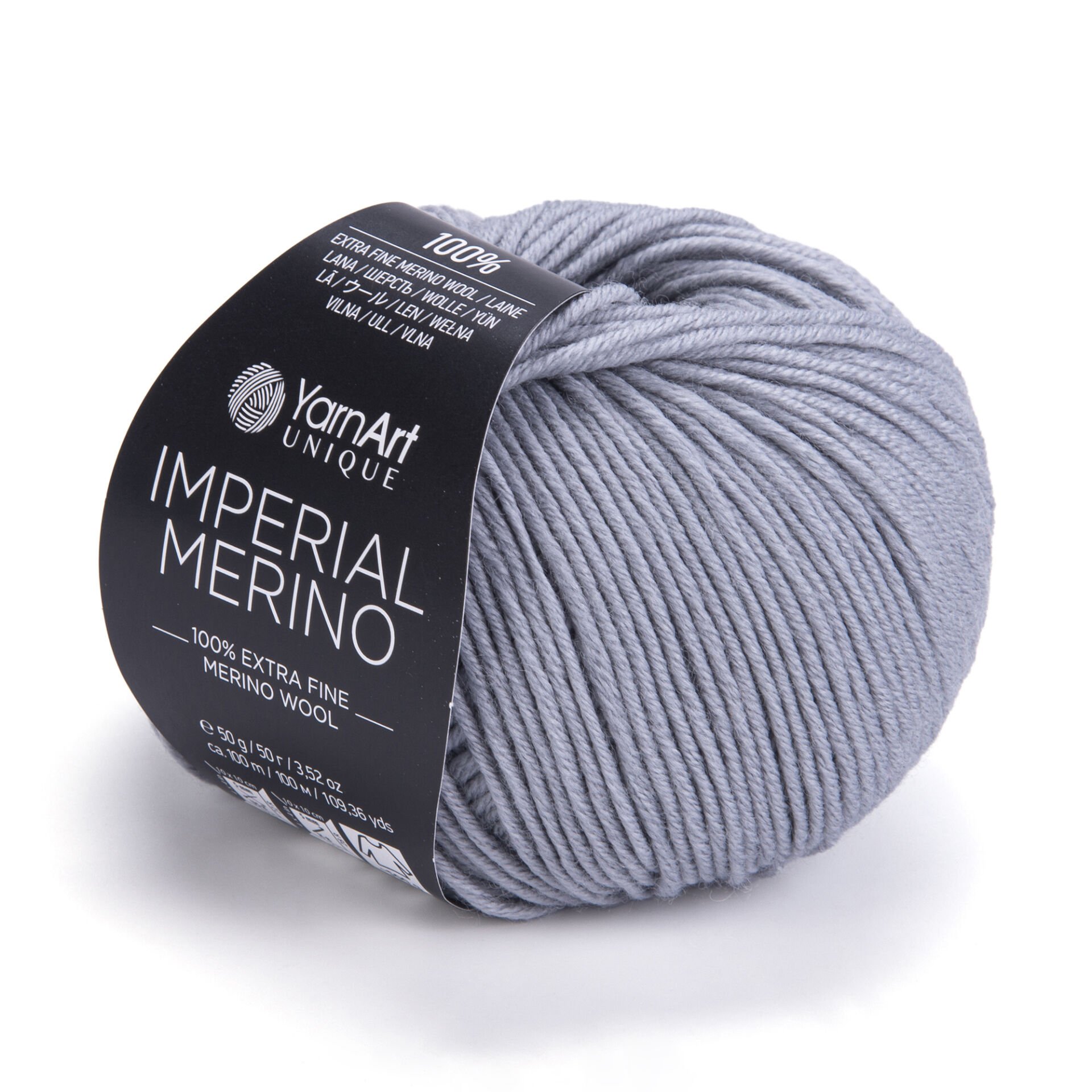 YARNART IMPERIAL MERINO - KNITTING YARN GREY - 3337