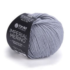 YARNART IMPERIAL MERINO - KNITTING YARN GREY - 3337