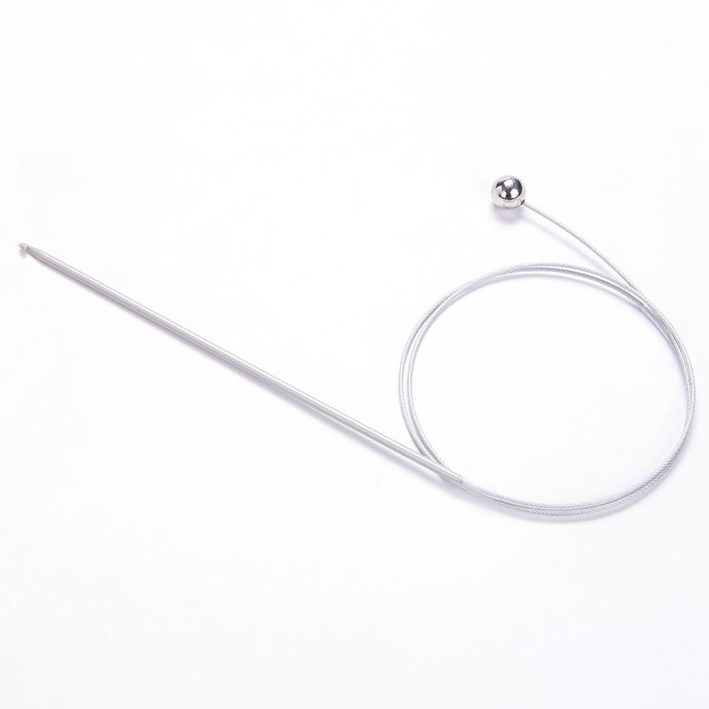 FLEXIBLE STEEL WIRED TUNISIAN CROCHET HOOK 80 CM 2.5 MM