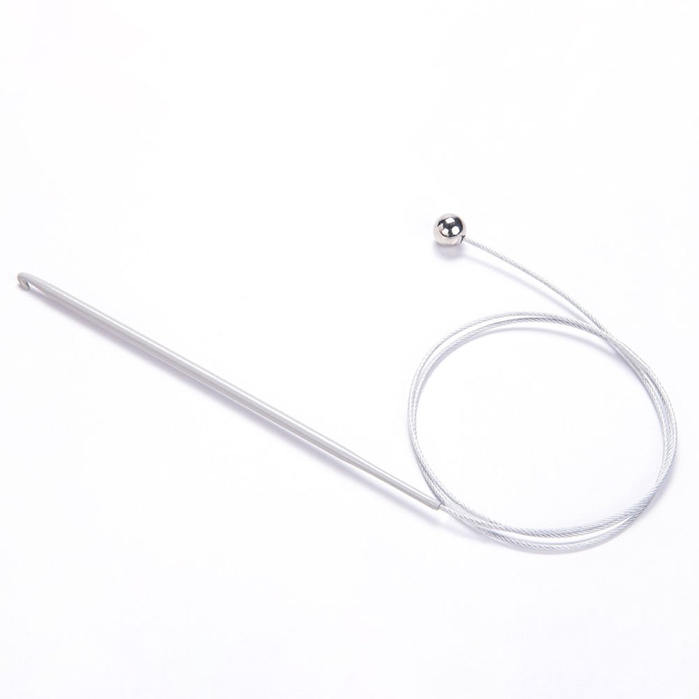 FLEXIBLE STEEL WIRED TUNISIAN CROCHET HOOK 80 CM 3 MM