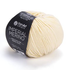 YARNART IMPERIAL MERINO - KNITTING YARN CREAM - 3304