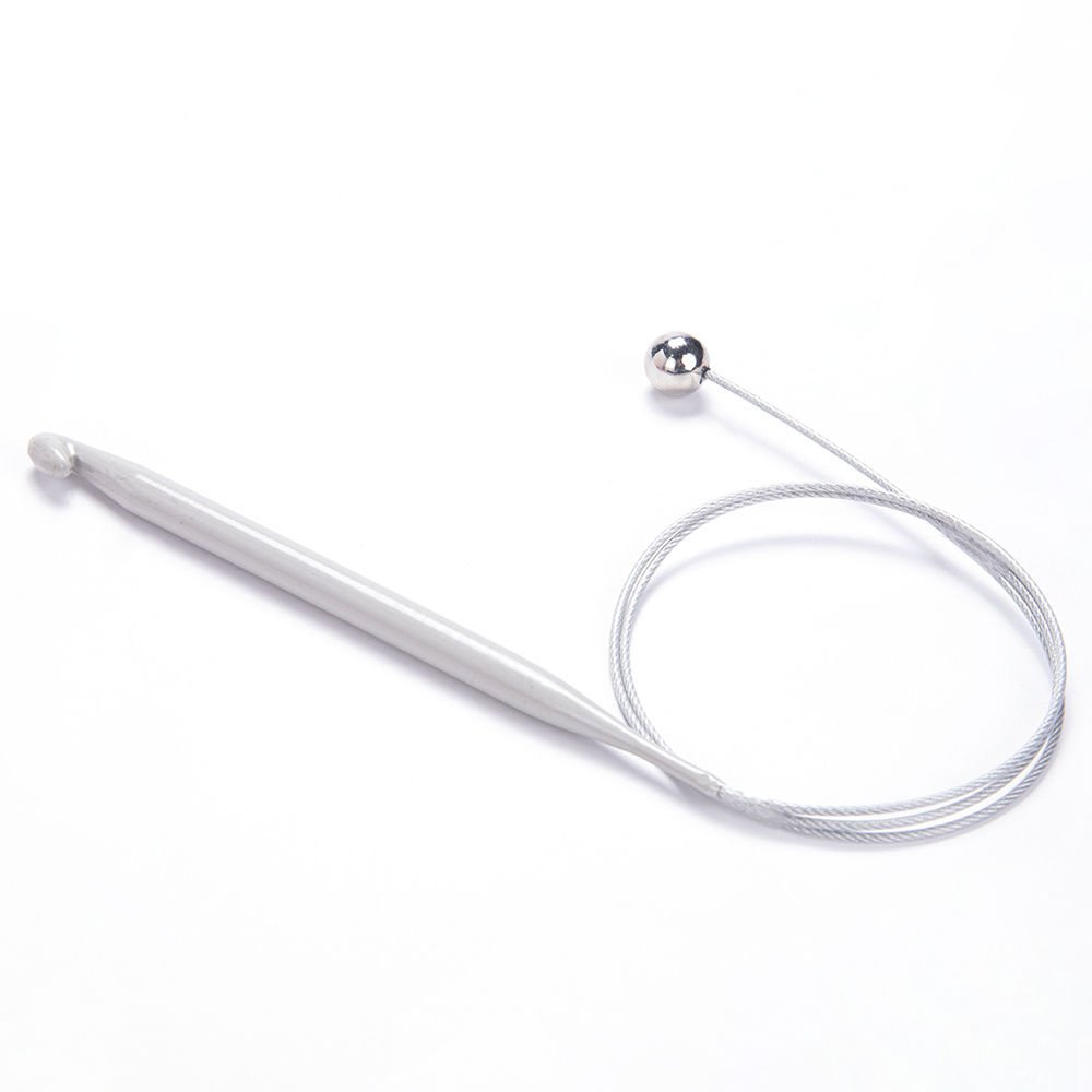 FLEXIBLE STEEL WIRED TUNISIAN CROCHET HOOK 80 CM 7 MM