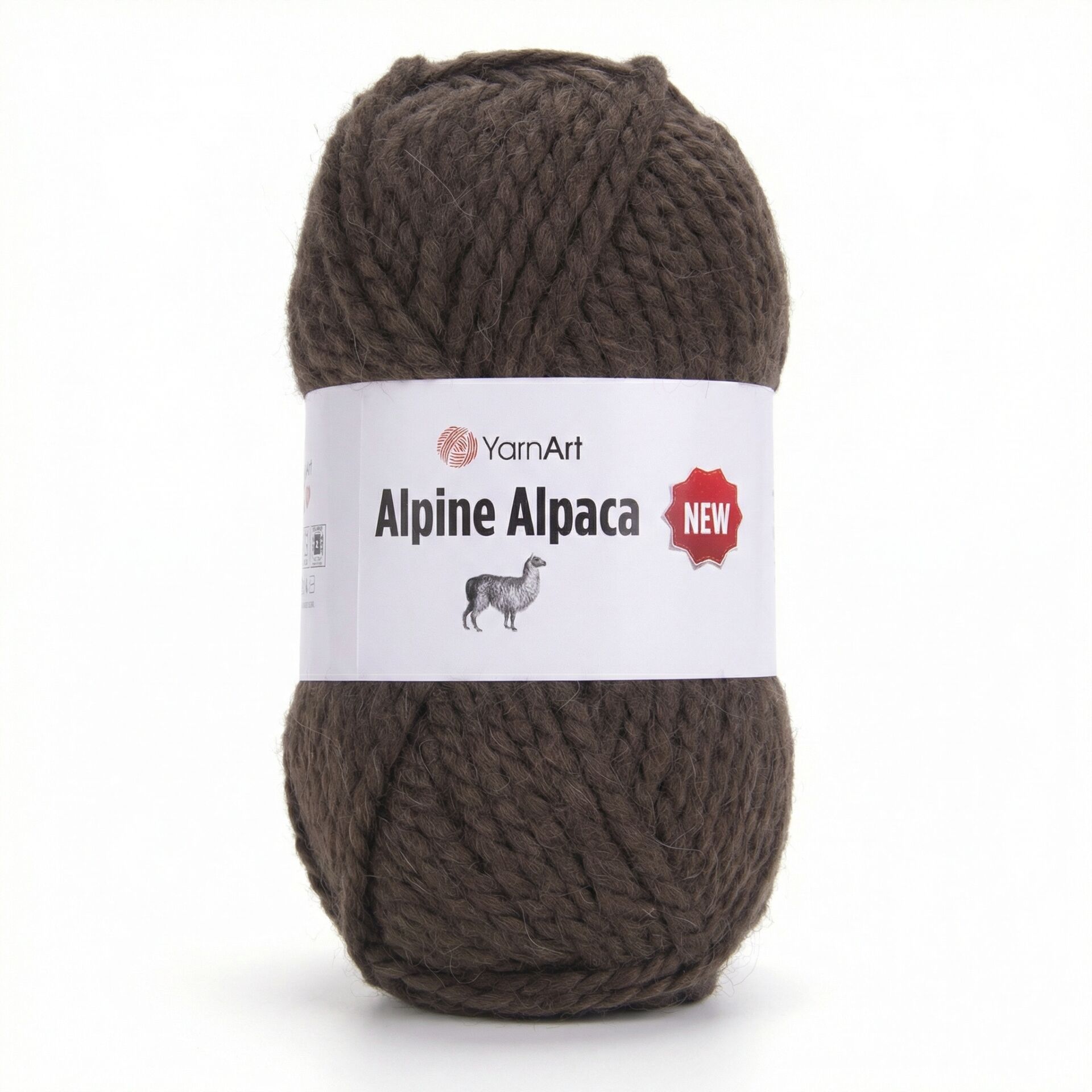 YARNART ALPINE ALPACA NEW - KNITTING YARN DARK BROWN - 1431