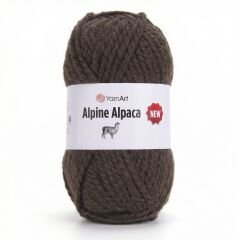 YARNART ALPINE ALPACA NEW - KNITTING YARN DARK BROWN - 1431