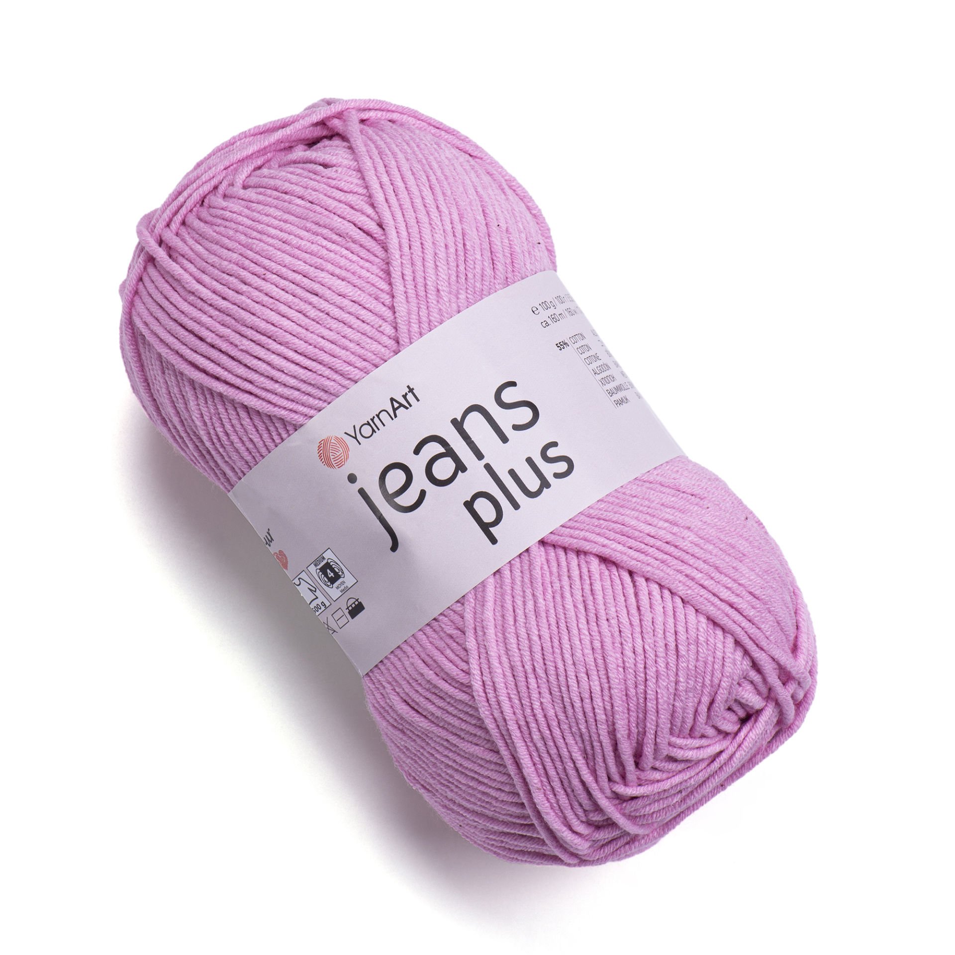 YARNART JEANS PLUS - KNITTING YARN PINK - 20