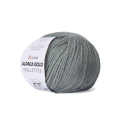 YARNART ALPACA GOLD PAILLETTES - KNITTING YARN GREY - 9317