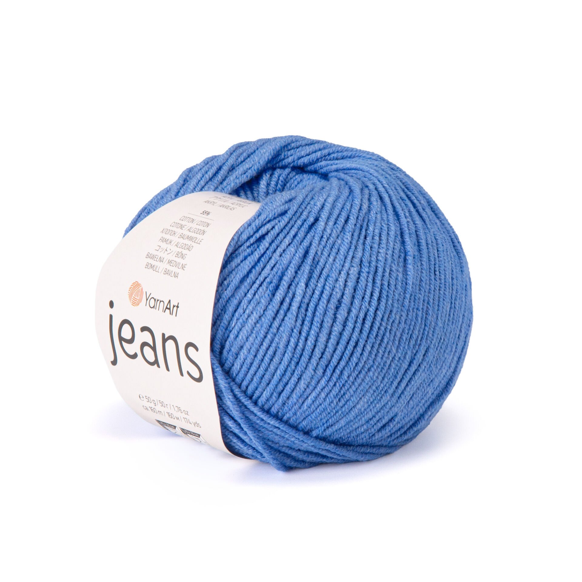 YARNART JEANS - KNITTING YARN BLUE - 14