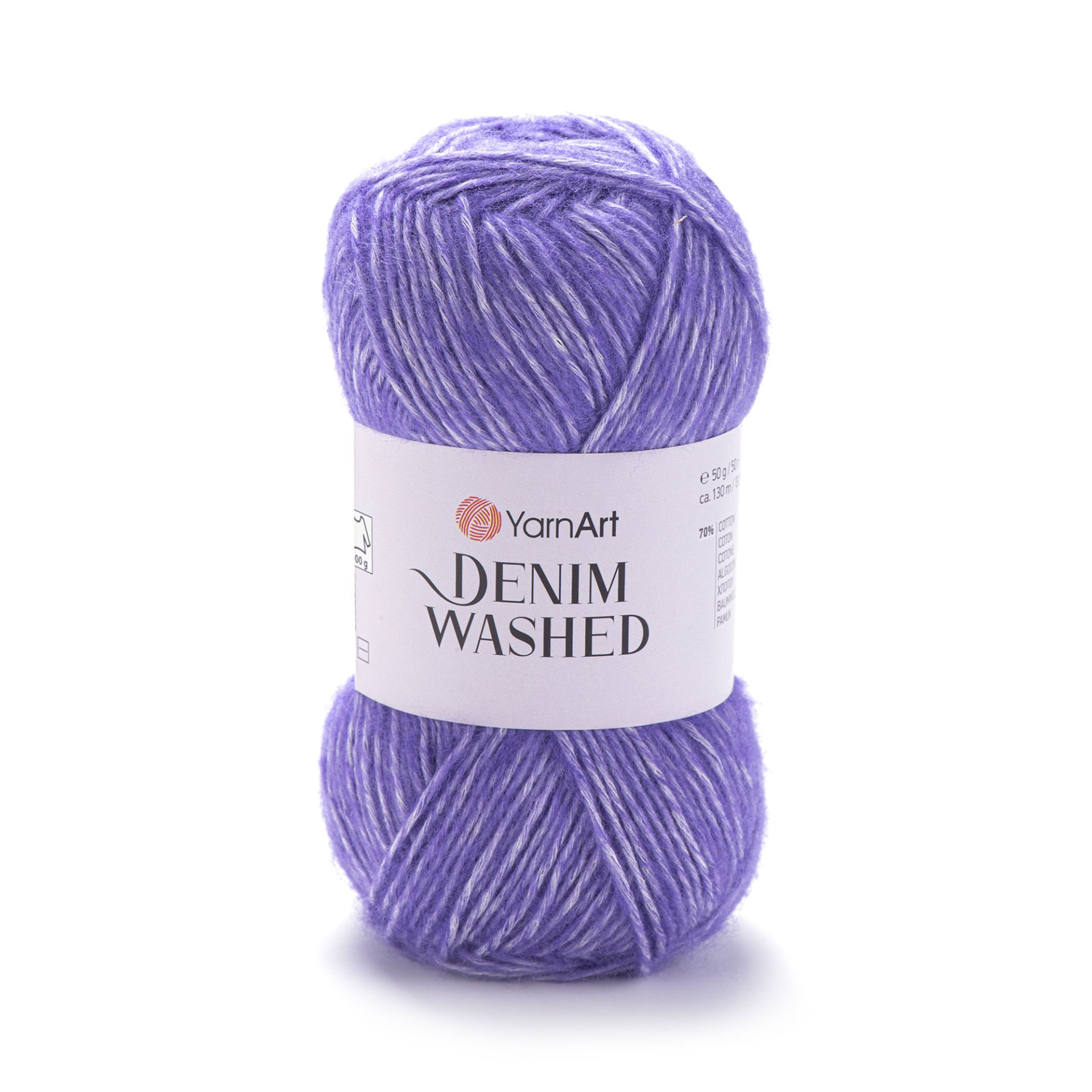 YARNART DENIM WASHED - MELANGE KNITTING YARN PURPLE - 907