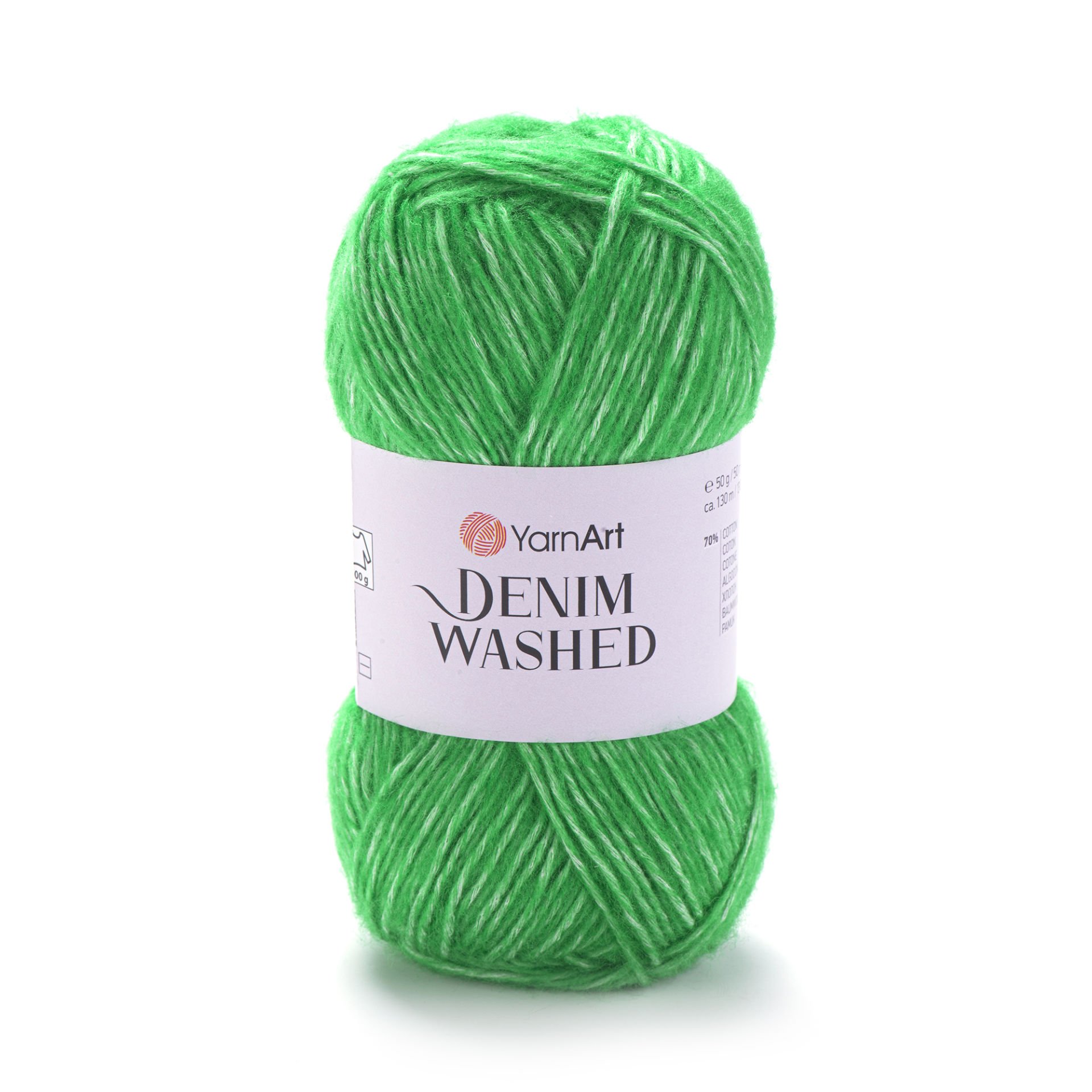 YARNART DENIM WASHED - MELANGE KNITTING YARN GREEN - 909