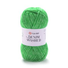 YARNART DENIM WASHED - MELANGE KNITTING YARN GREEN - 909
