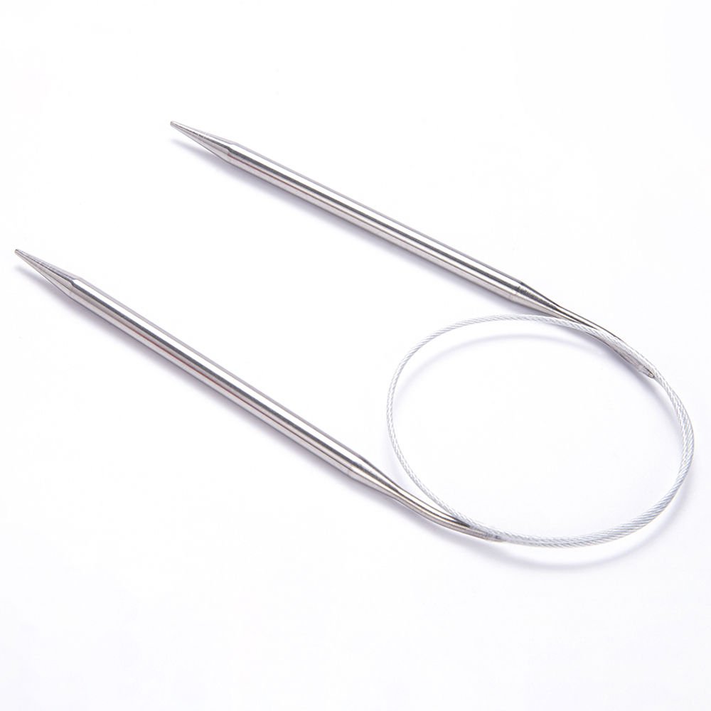 STEEL WIRED CIRCULAR KNITTING NEEDLE 60 CM 6 MM