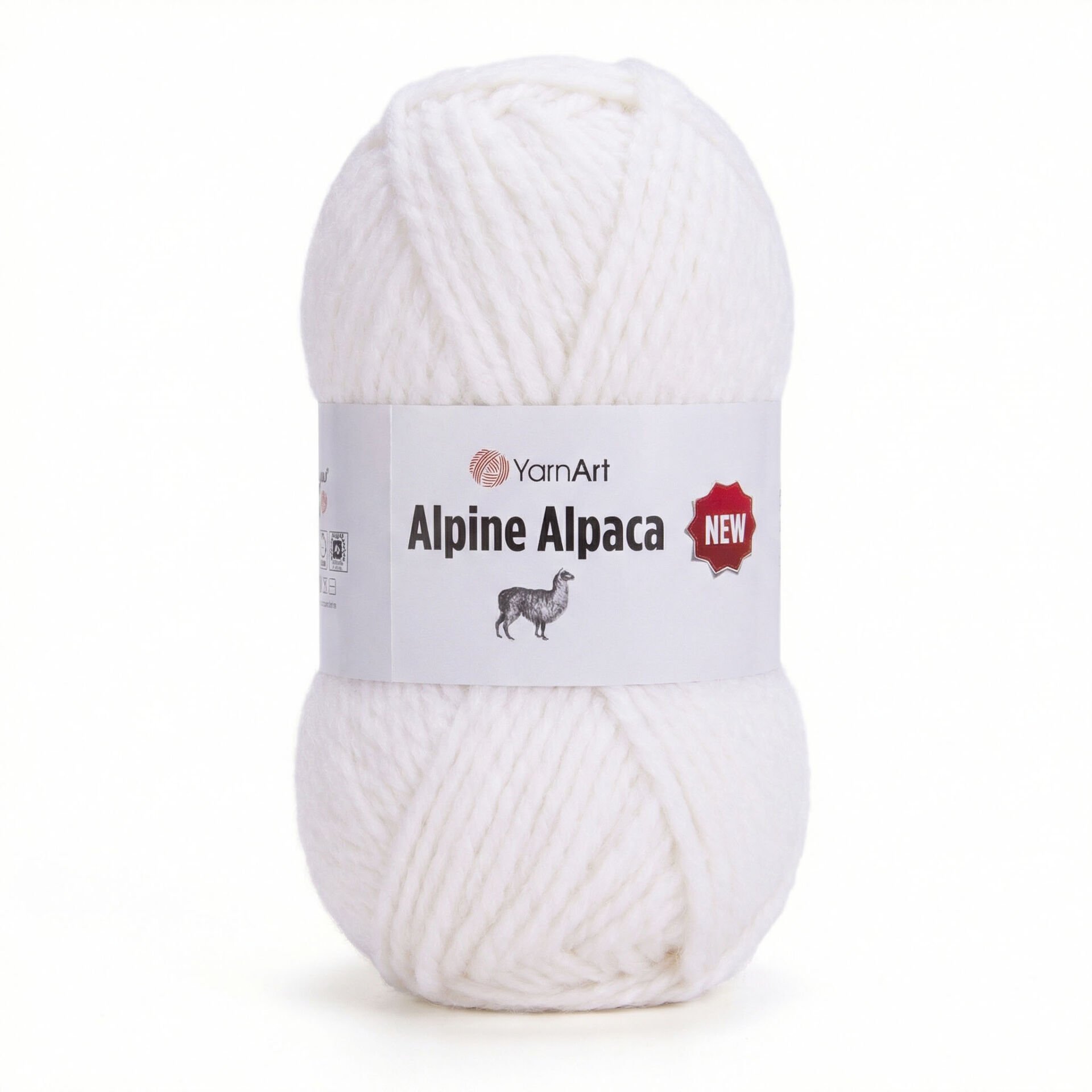 YARNART ALPINE ALPACA NEW - KNITTING YARN WHITE - 1440