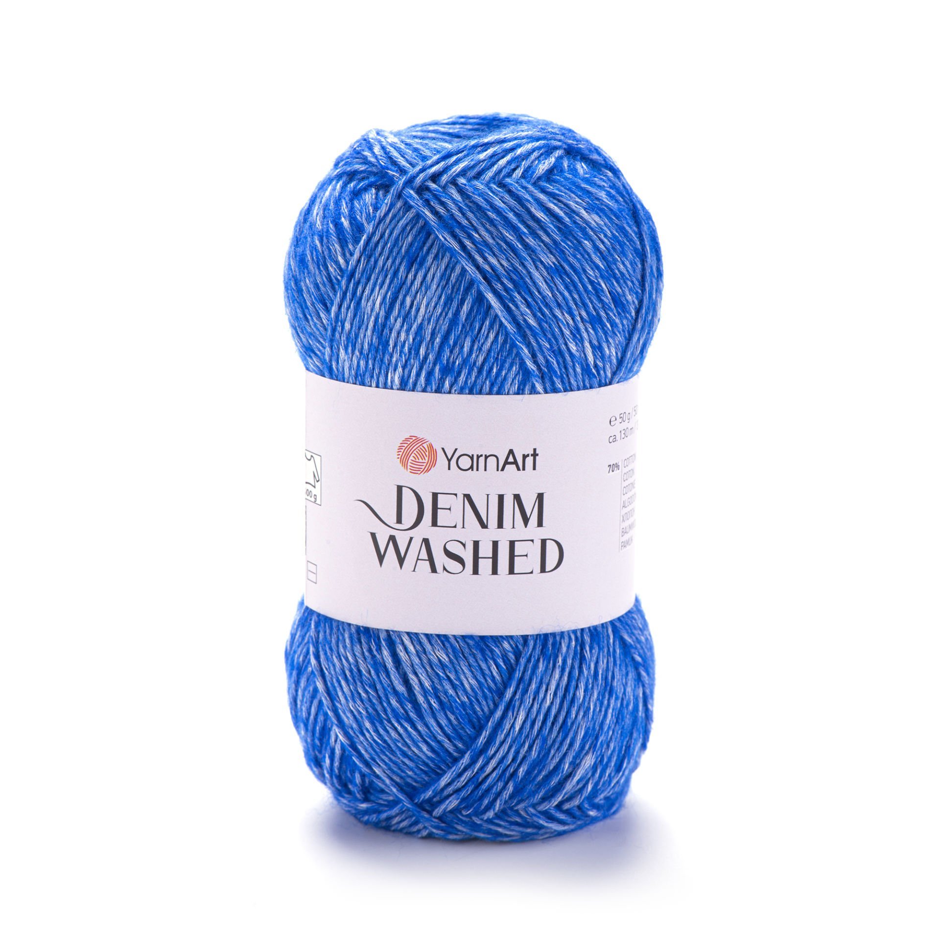 YARNART DENIM WASHED - MELANGE KNITTING YARN BLUE - 910