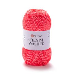 YARNART DENIM WASHED - MELANGE KNITTING YARN NEON ORANGE - 913