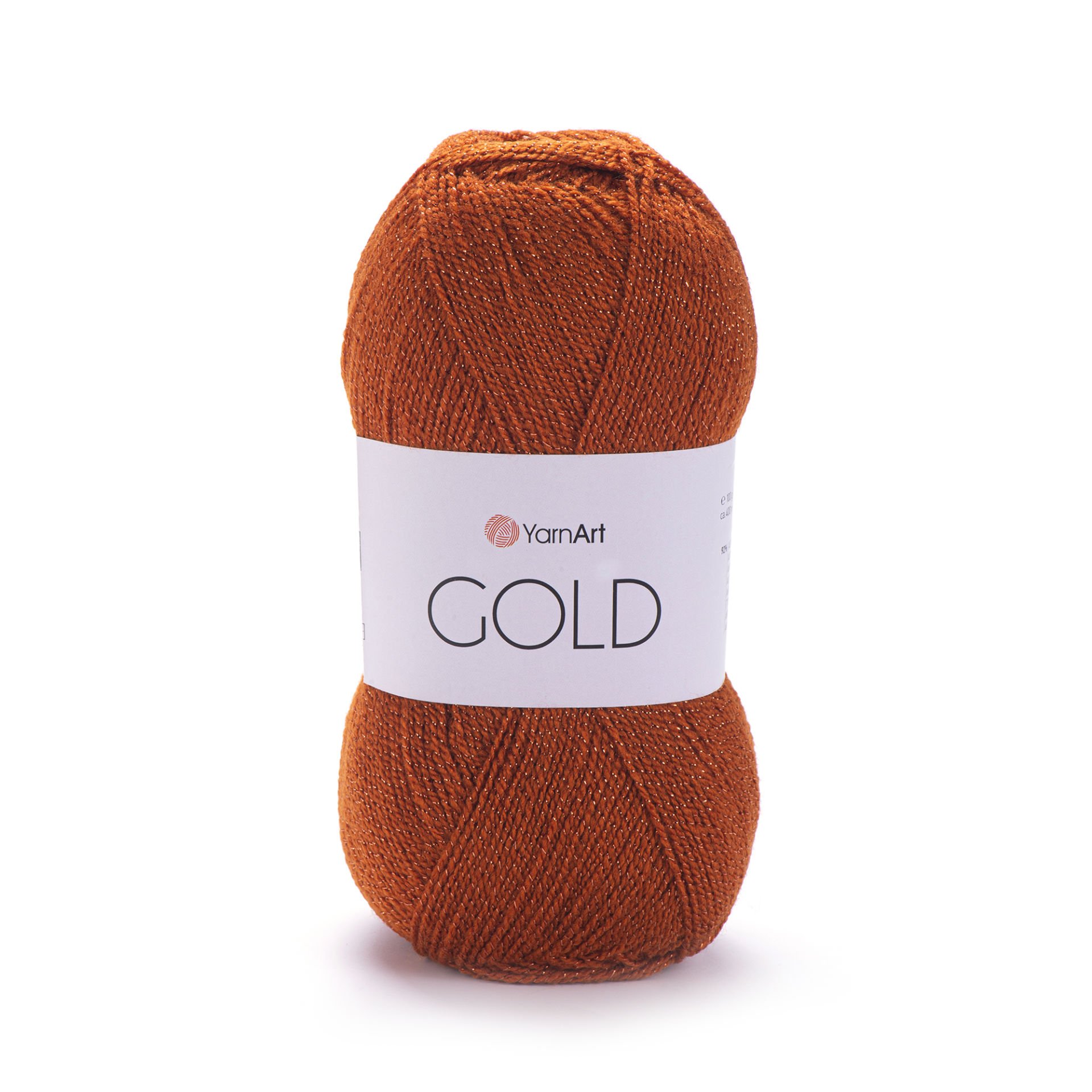 YARNART GOLD - GLITTERY KNITTING YARN ORANGE - 9847