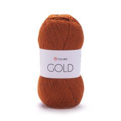 YARNART GOLD - GLITTERY KNITTING YARN ORANGE - 9847