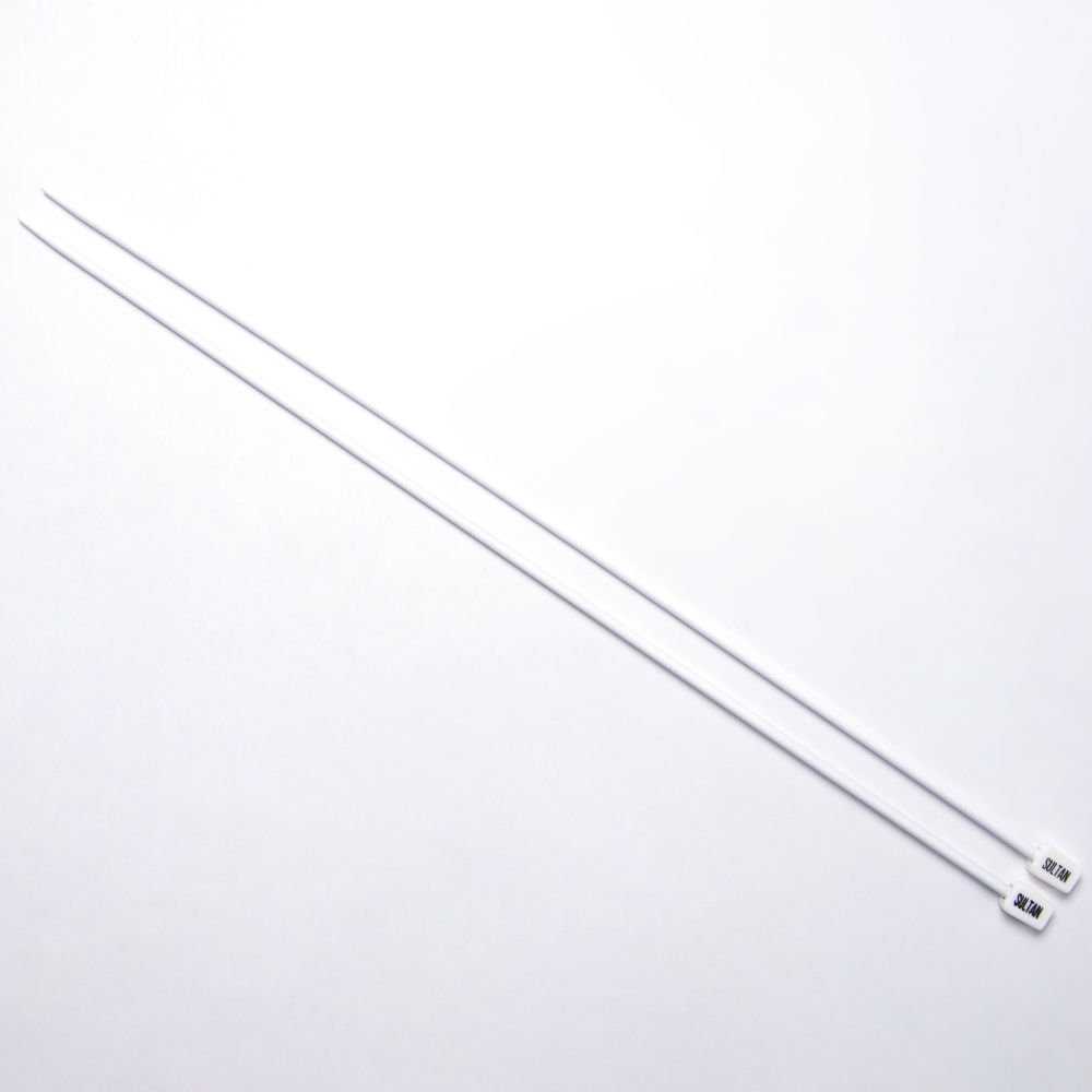 WHITE KNITTING NEEDLE 35 CM 3 MM
