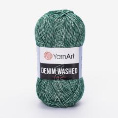 YARNART DENIM WASHED - MELANGE KNITTING YARN DARK GREEN - 924