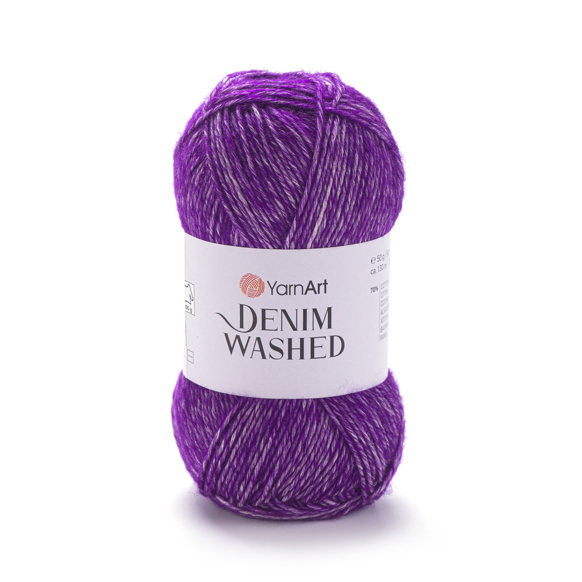 YARNART DENIM WASHED - MELANGE KNITTING YARN PURPLE - 921