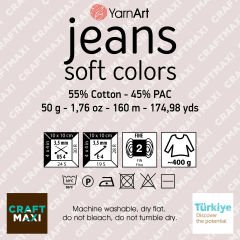 YARNART JEANS SOFT COLORS - MULTICOLOR KNITTING YARN