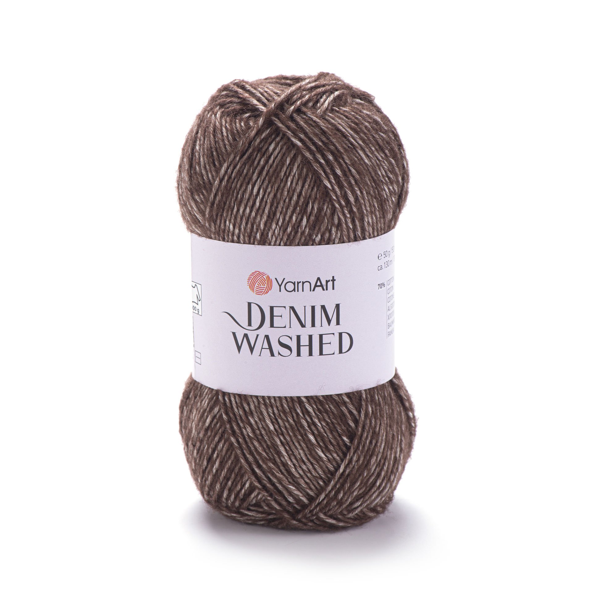 YARNART DENIM WASHED - MELANGE KNITTING YARN BROWN - 917