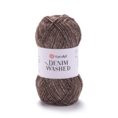 YARNART DENIM WASHED - MELANGE KNITTING YARN BROWN - 917