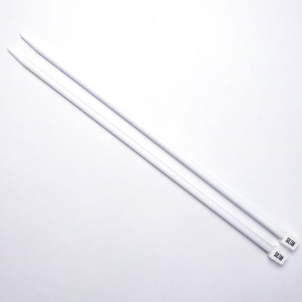 WHITE KNITTING NEEDLE 35 CM 7 MM