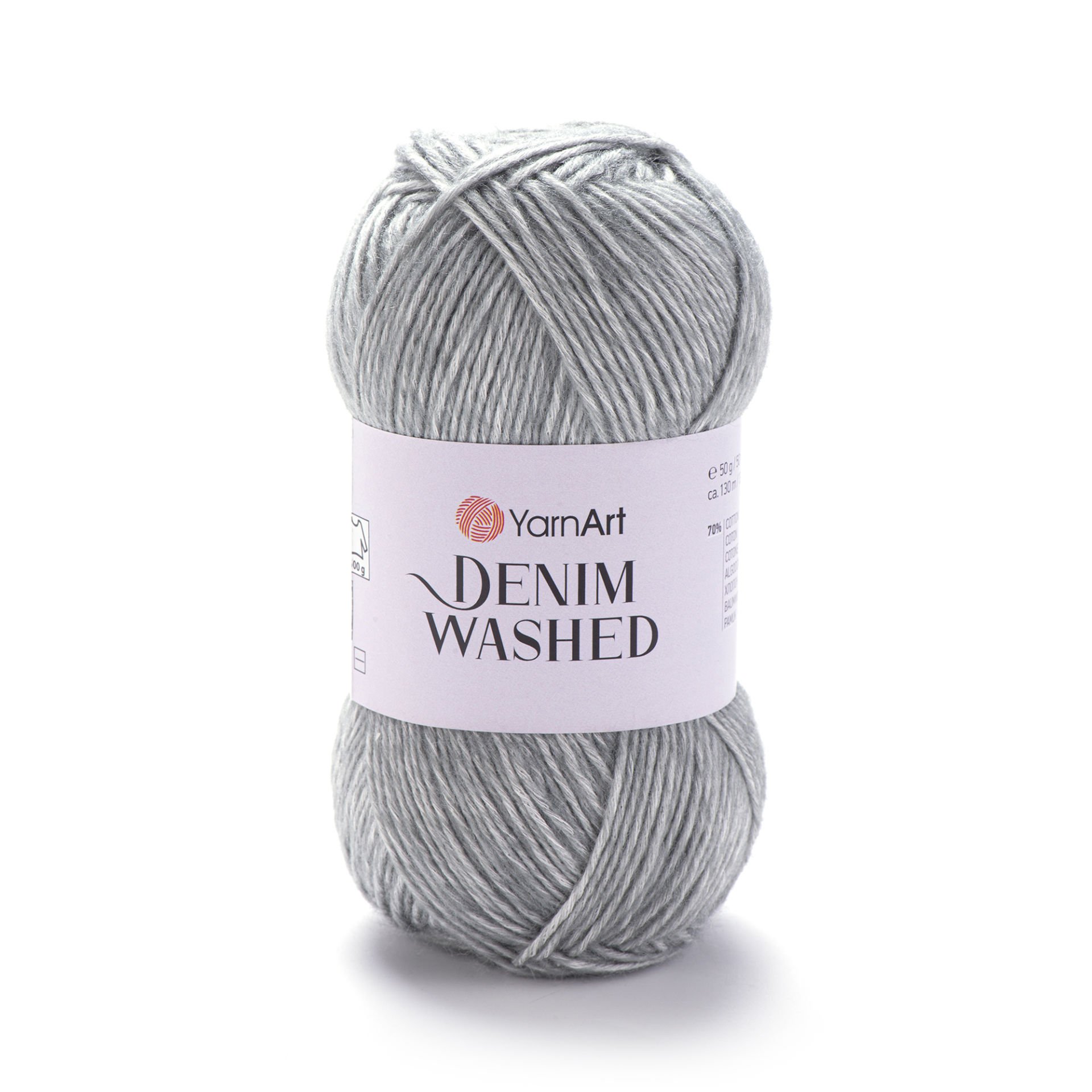 YARNART DENIM WASHED - MELANGE KNITTING YARN GREY - 908