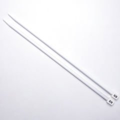 WHITE KNITTING NEEDLE 35 CM 8 MM