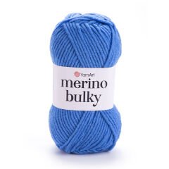 YARNART MERINO BULKY - KNITTING YARN BLUE - 600