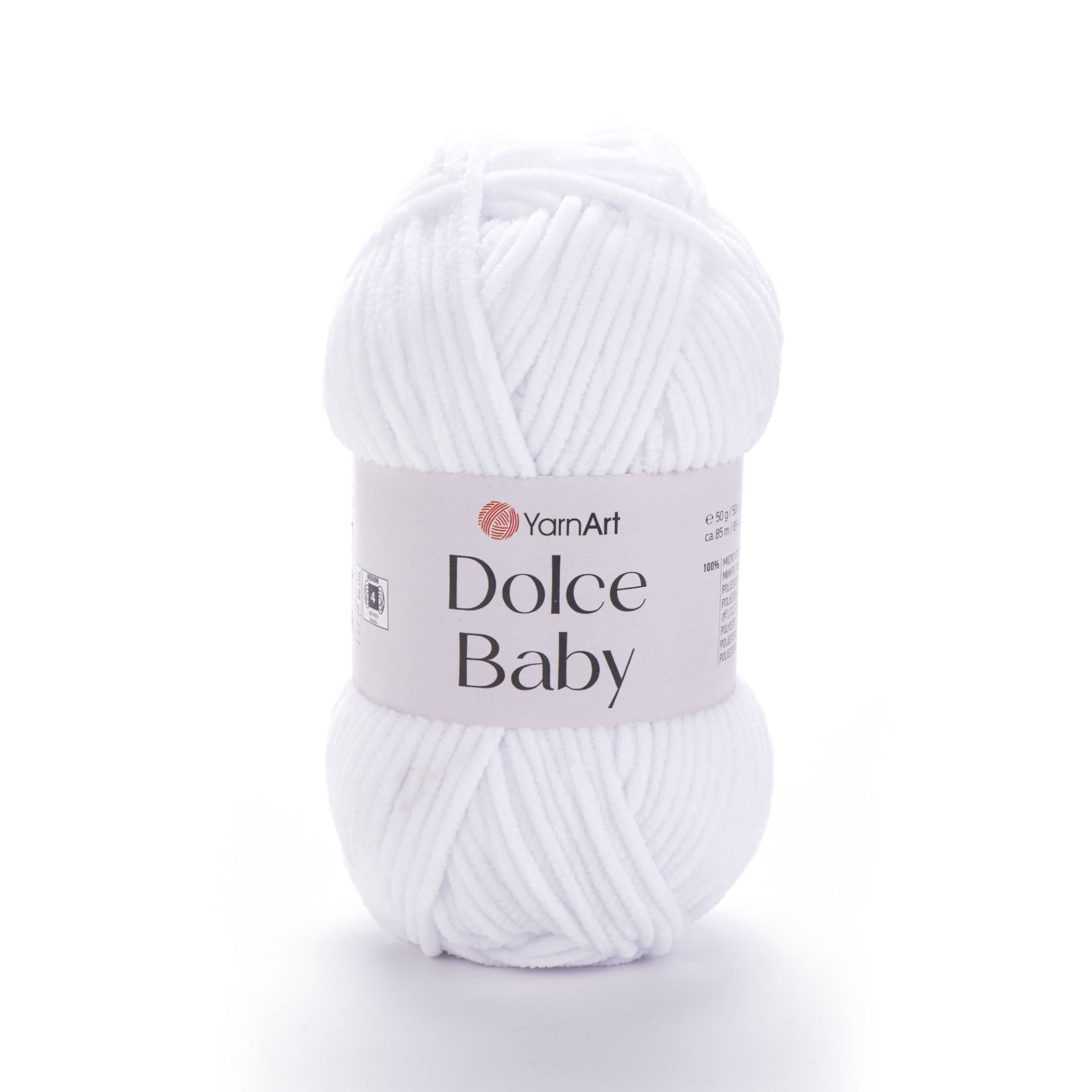 YARNART DOLCE BABY - VELVET BABY YARN WHITE - 741
