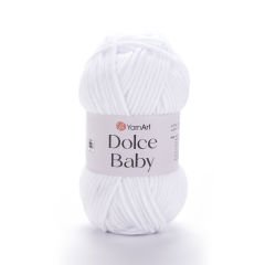 YARNART DOLCE BABY - VELVET BABY YARN WHITE - 741