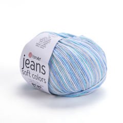 YARNART JEANS SOFT COLORS - MULTICOLOR KNITTING YARN VARIEGATED - 6203
