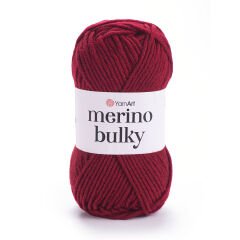 YARNART MERINO BULKY - KNITTING YARN DARK RED - 3024
