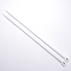 WHITE KNITTING NEEDLE 35 CM 10 MM