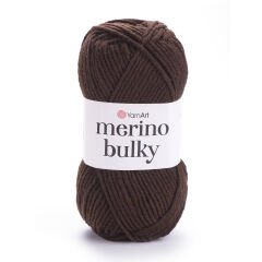 YARNART MERINO BULKY - KNITTING YARN REDDISH BROWN - 3067