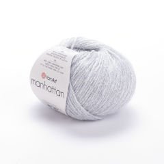 YARNART MANHATTAN - GLITTERY KNITTING YARN LIGHT GREY - 901