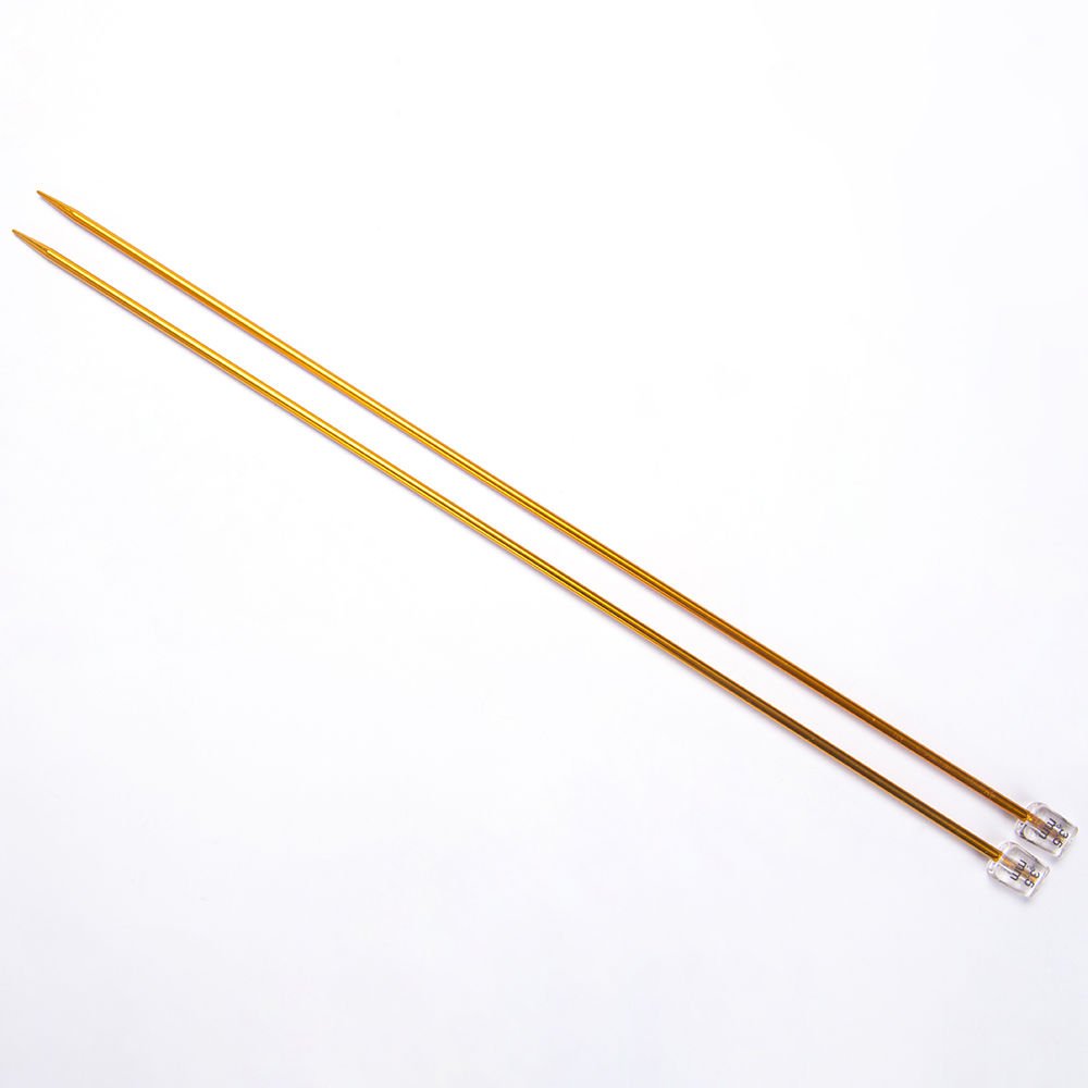 COLOURED METALIZED KNITTING NEEDLE 35 CM 3.5 MM