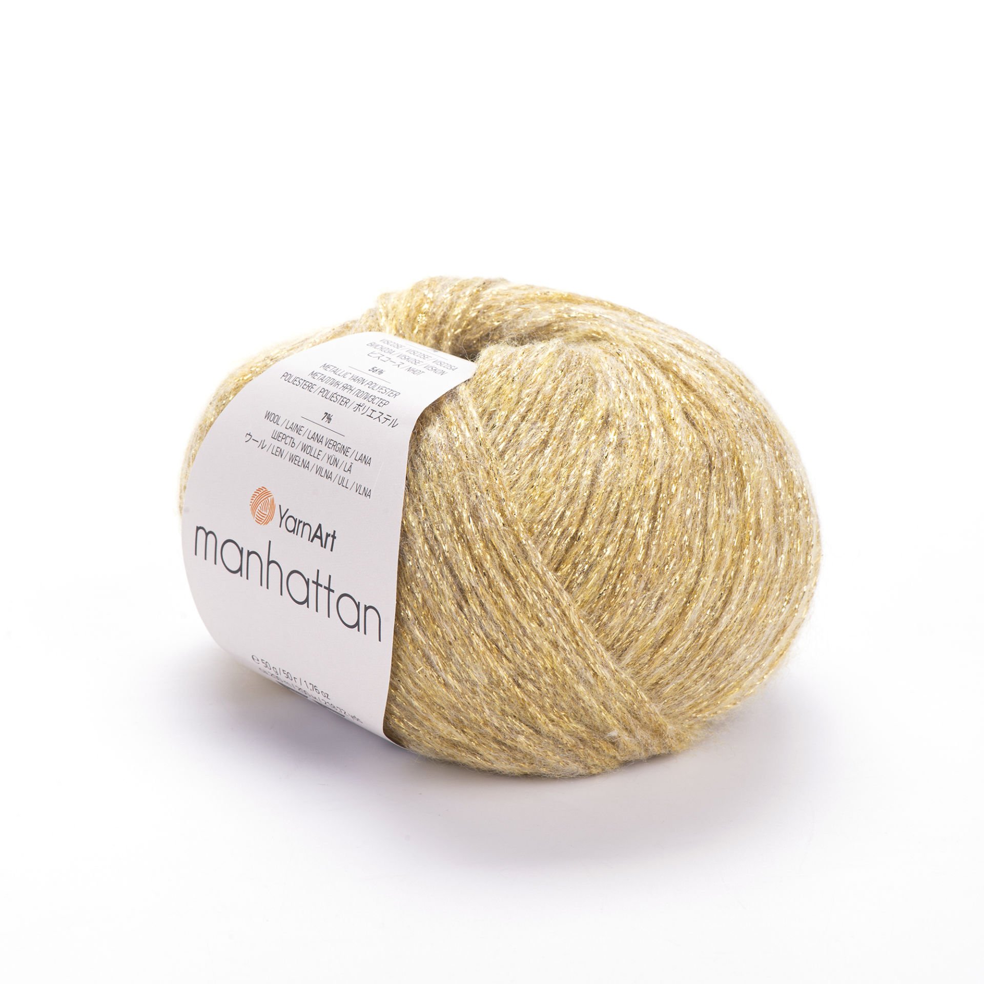YARNART MANHATTAN - GLITTERY KNITTING YARN BEIGE - 902