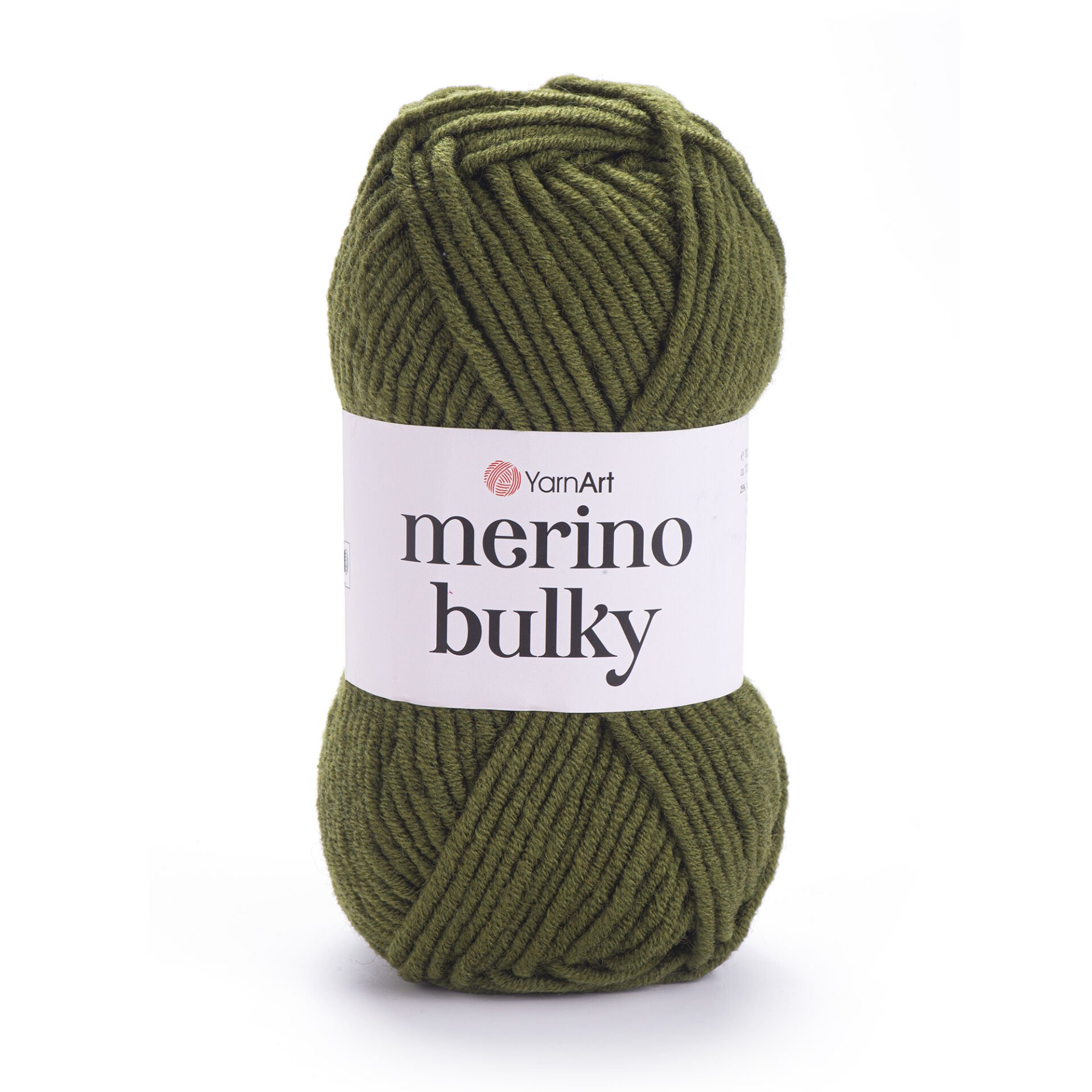 YARNART MERINO BULKY - KNITTING YARN OLIVE GREEN - 530