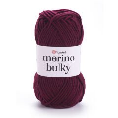 YARNART MERINO BULKY - KNITTING YARN CHERRY RED - 577