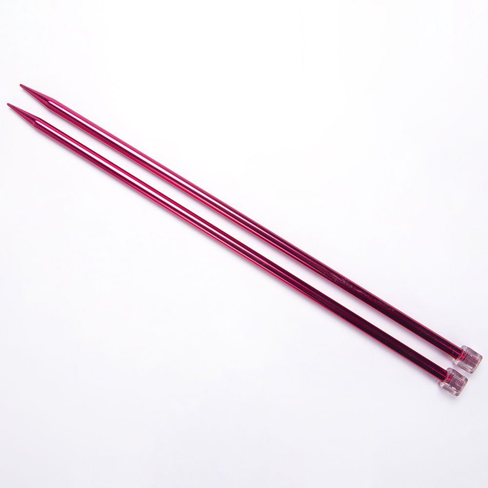 COLOURED METALIZED KNITTING NEEDLE 35 CM 8 MM
