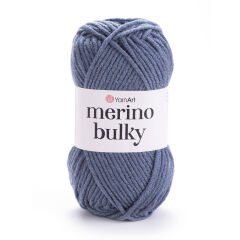 YARNART MERINO BULKY - KNITTING YARN BLUE-GREY - 3864