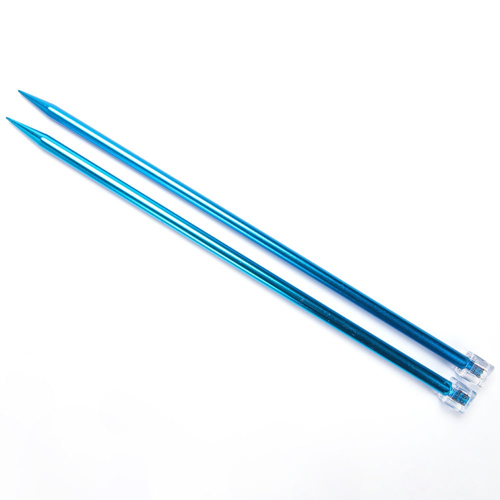 COLOURED METALIZED KNITTING NEEDLE 35 CM 10 MM