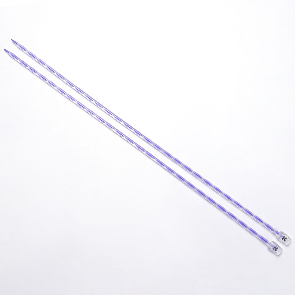 COLOURED PLASTIC KNITTING NEEDLE 35 CM 4 MM
