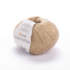 YARNART MANHATTAN - GLITTERY KNITTING YARN DARK BEIGE - 911