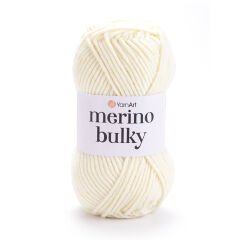 YARNART MERINO BULKY - KNITTING YARN LIGHT CREAM - 502