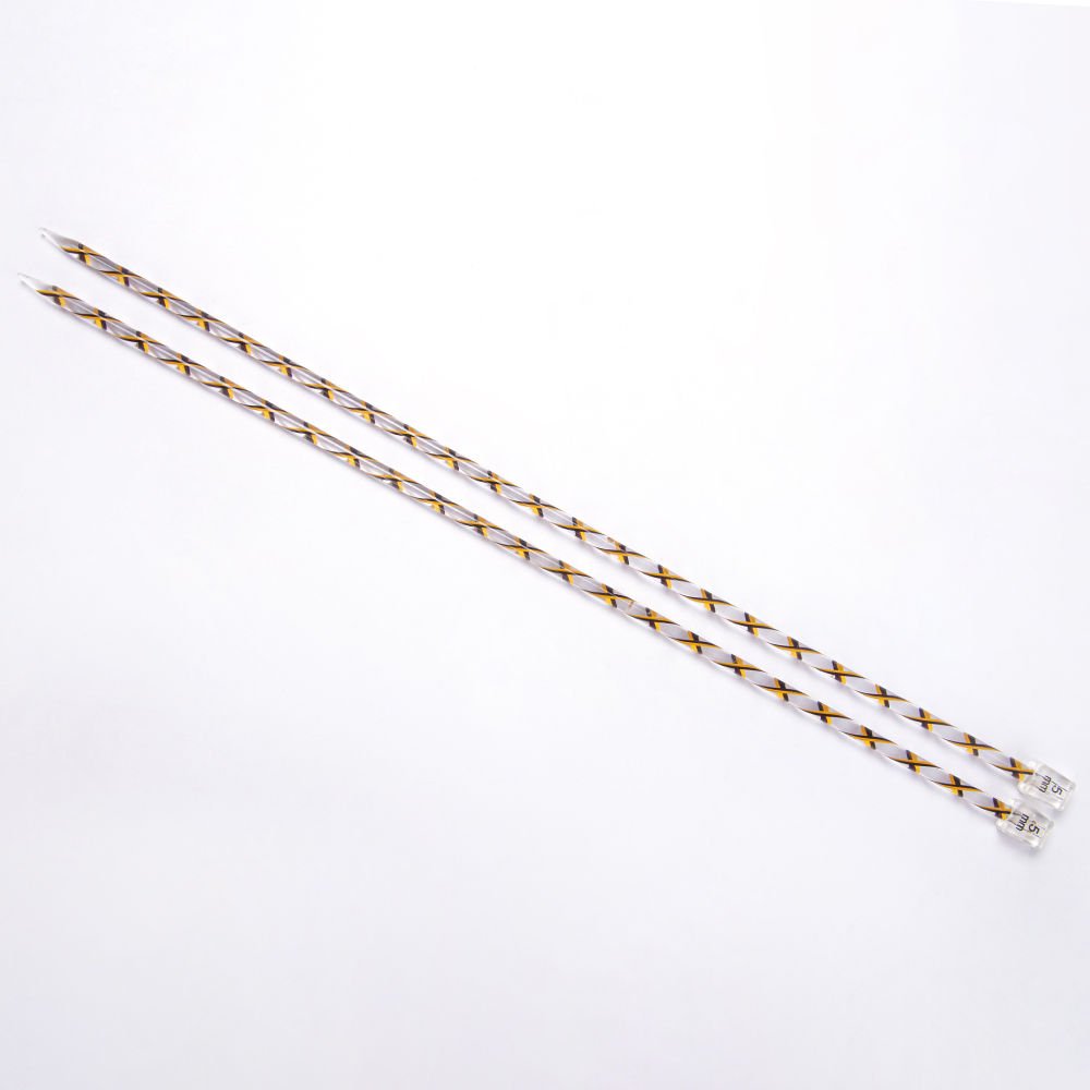 COLOURED PLASTIC KNITTING NEEDLE 35 CM 5 MM - YELLOW